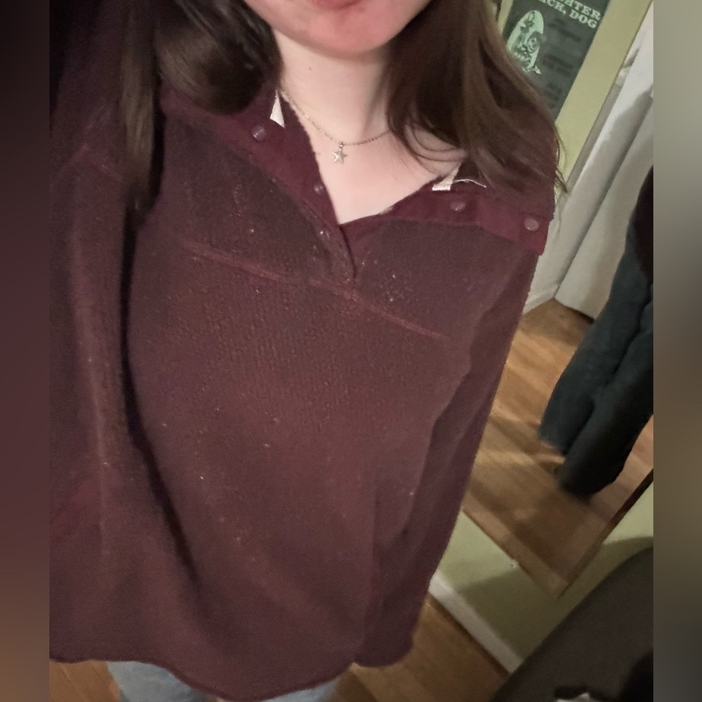 Burgundy collared sweater